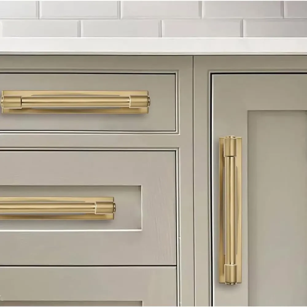 Khtumeware 5 Pack 5 Inch (128 Mm) Center To Center Champagne Bronze Cabinet Pull